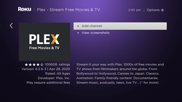 How to unlock Roku TV through Plex - step 4